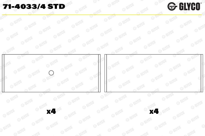Glyco 7140334STD Вкладиші шатунні FIAT/OPEL STD 199A2/Z13DTJ/199A3/223A9/Z13DTH/188A9/Z13DT (вир-во