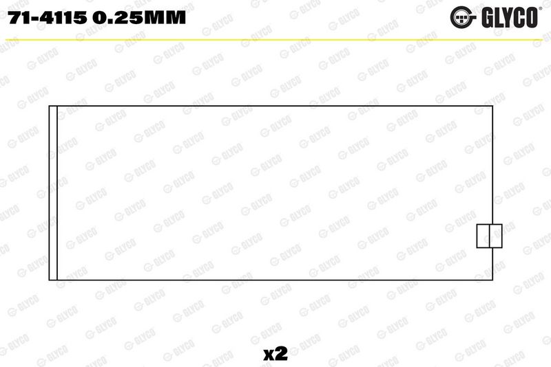Glyco 714115025MM Вкладиш підшипника шатуна