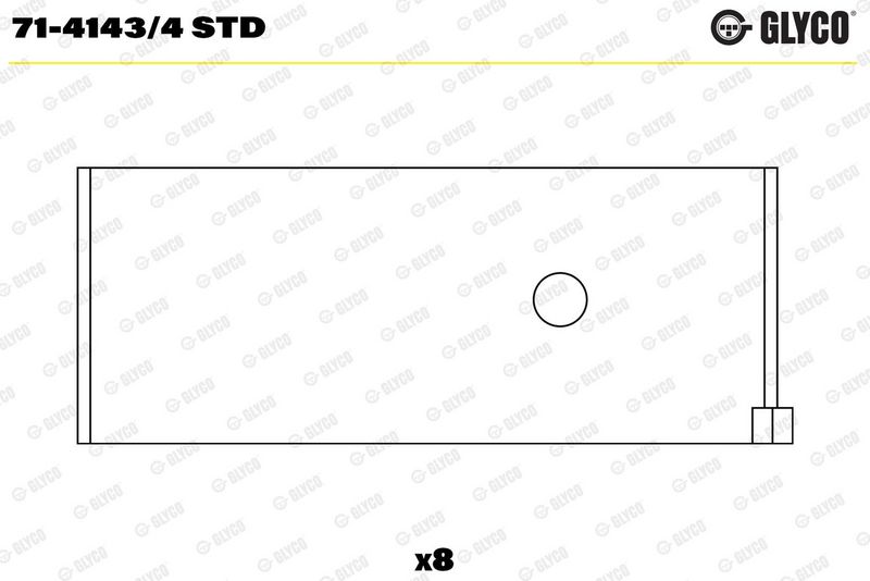 Glyco 7141434STD Вкладиш підшипника шатуна