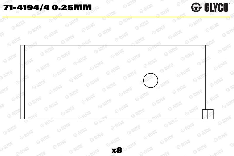 Glyco 7141944025MM Вкладиш підшипника шатуна