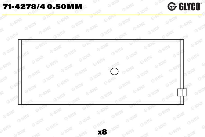 Glyco 7142784050MM Вкладиші шатунні MAZDA 1.8/2.0/2.0D/2.2/2.2D F8/RF (вир-во GLYCO)
