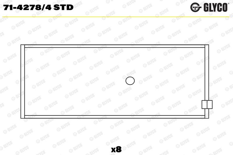 Glyco 7142784STD Вкладиші шатунні MAZDA 1.8/2.0/2.0D/2.2/2.2D F8/RF (вир-во GLYCO)