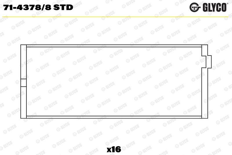 Glyco 7143788STD Вкладиш підшипника шатуна