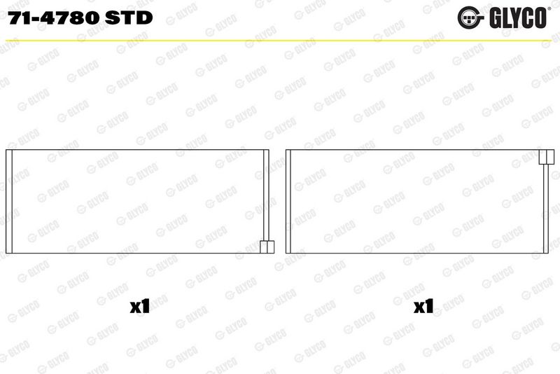 Glyco 714780STD Вкладиш підшипника шатуна