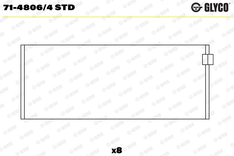 Glyco 7148064STD Вкладиш підшипника шатуна