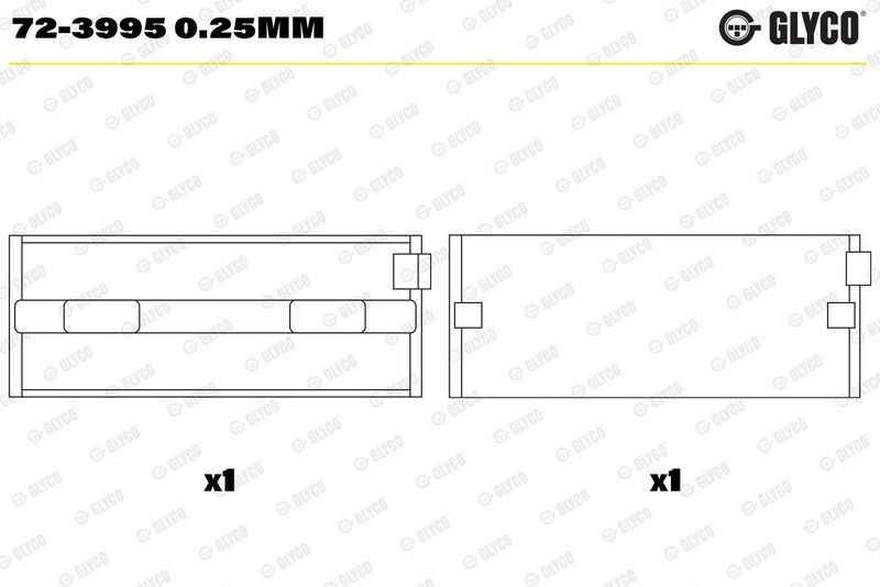 Glyco 723995025MM Вкладиш підшипника колінчатого вала