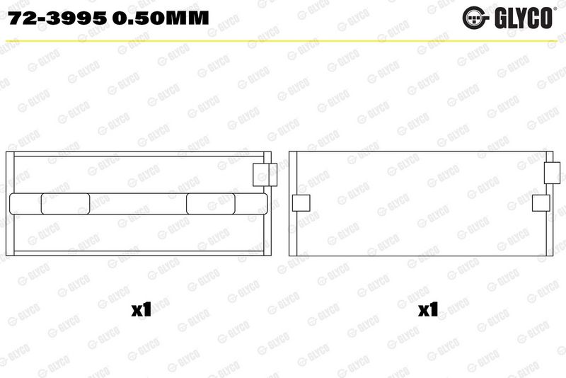 Glyco 723995050MM Вкладиш підшипника колінчатого вала
