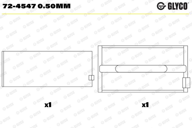 Glyco 724547050MM Вкладиш підшипника колінчатого вала