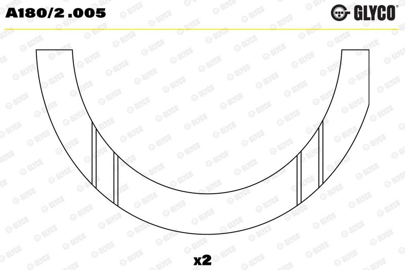 Glyco A1802005 Півкільця упорні FORD 1.6D/1.8D (вир-во GLYCO)