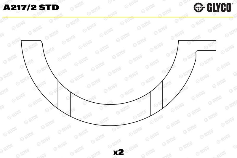 Glyco A2172STD Півкільця упорні PSA DV4TD/8HX/DV4TED4(8HY)/DV6TED4/DV6ATED4/9HY/DV6C/F6JA (вир-во GL