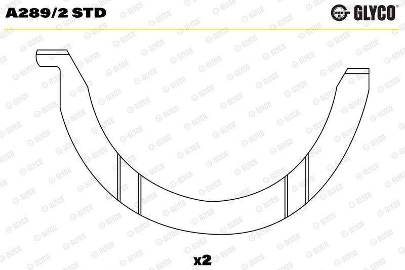 Glyco A2892STD Півкільця упорні NISSAN/OPEL/RENAULT G9U/G9T 2000=> (вир-во GLYCO)