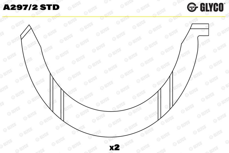 Glyco A2972STD Півкільця упорні RENAULT/OPEL M9R/M9T(вир-во GLYCO)