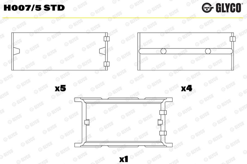 Glyco H0075STD Вкладиші корінні BMW M40/M42/M43/M44 (вир-во GLYCO)