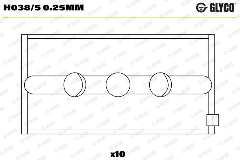 Glyco H0385025MM Вкладиш підшипника колінчатого вала