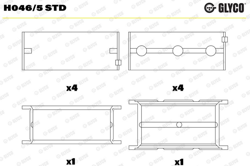 Glyco H0465STD Вкладиш підшипника колінчатого вала