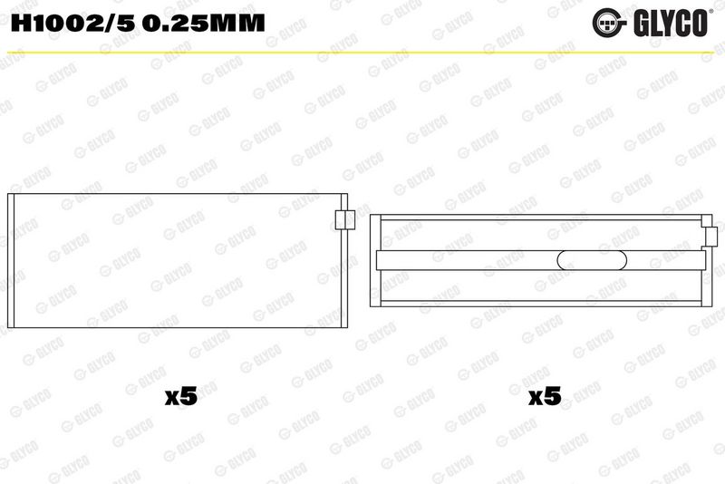 Glyco H10025025MM Вкладиш підшипника колінчатого вала