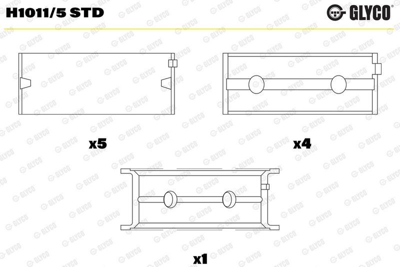 Glyco H10115STD Вкладиші корінні FIAT/OPEL STD 1,3JTD 188A9.000/199A2.000/223A9.000/Z13DT/DTH/DTJ (в