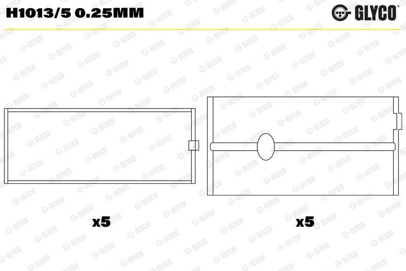 Glyco H10135025MM Вкладиші корінні OPEL/RENAULT G9U/G8T (вир-во GLYCO)