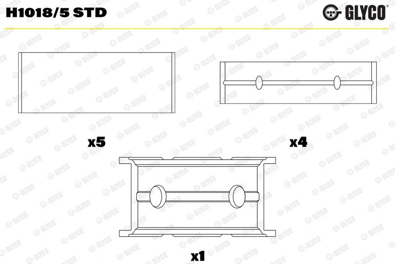 Glyco H10185STD Вкладиші корінні FORD 2.4 TDCi DURATORQ (вир-во GLYCO)