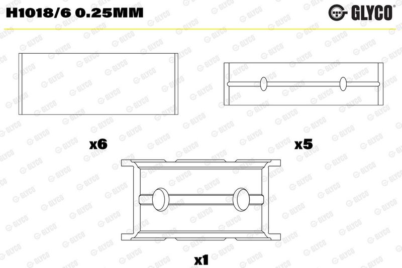 Glyco H10186025MM Вкладиш підшипника колінчатого вала