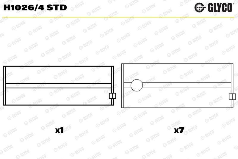 Glyco H10264STD Вкладиш підшипника колінчатого вала