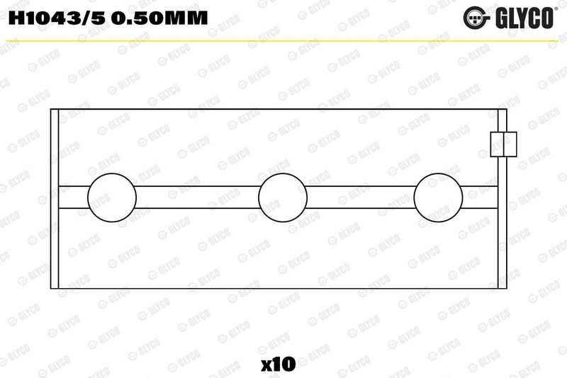 Glyco H10435050MM Вкладиш підшипника колінчатого вала