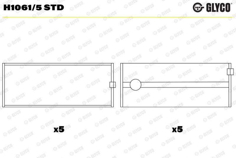 Glyco H10615STD Вкладиш підшипника колінчатого вала