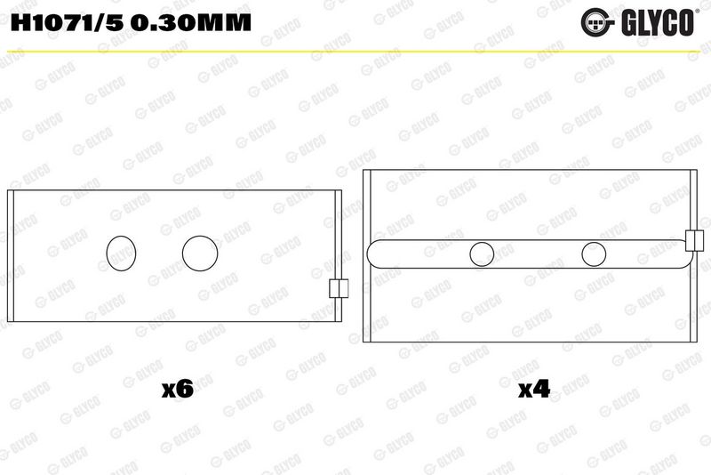 Glyco H10715030MM Вкладиші корінні PSA 0,30mm 1,1-1,4 (вир-во GLYCO)