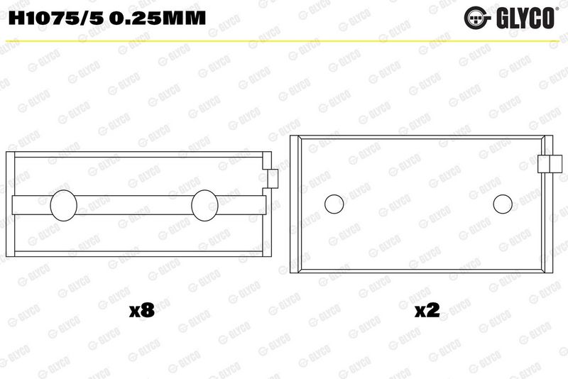 Glyco H10755025MM Вкладиш підшипника колінчатого вала