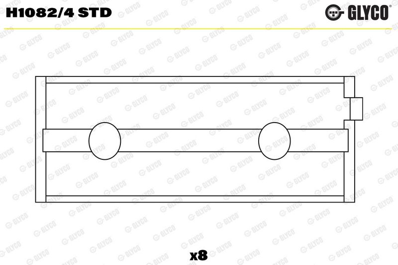 Glyco H10824STD Вкладиш підшипника колінчатого вала