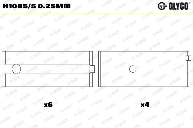 Glyco H10855025MM Вкладиш підшипника колінчатого вала