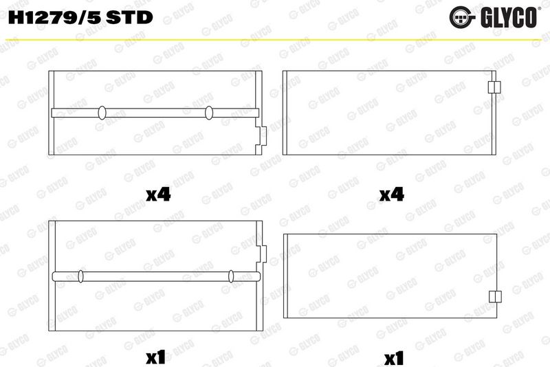 Glyco H12795STD Вкладиш підшипника колінчатого вала