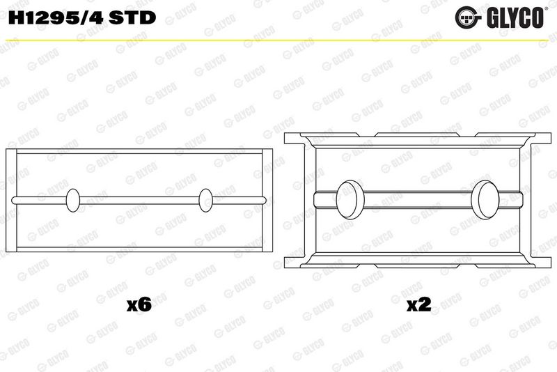 Glyco H12954STD Вкладиш підшипника колінчатого вала