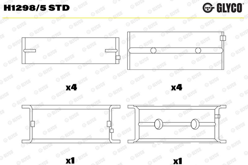 Glyco H12985STD Вкладиш підшипника колінчатого вала