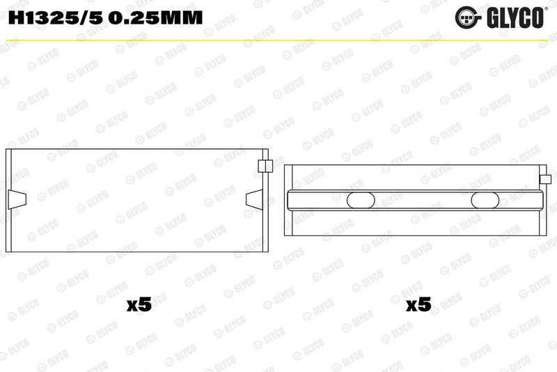 Glyco H13255025MM Вкладиш підшипника колінчатого вала