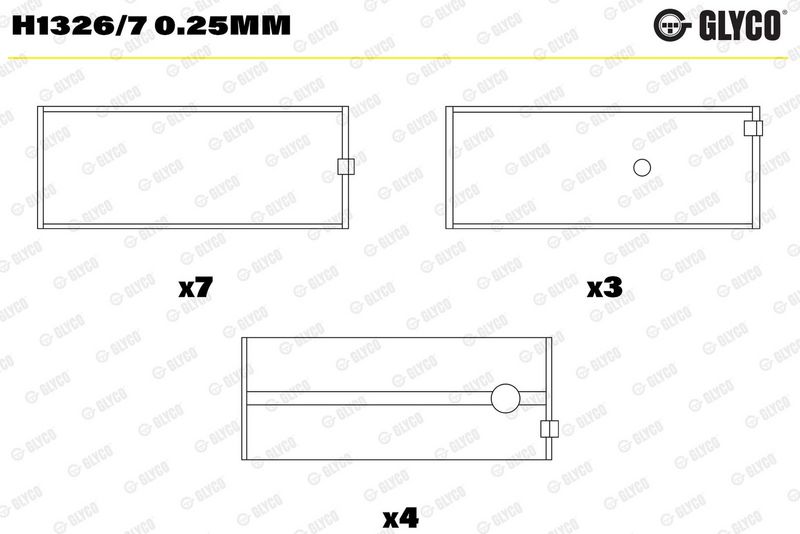 Glyco H13267025MM Вкладиш підшипника колінчатого вала