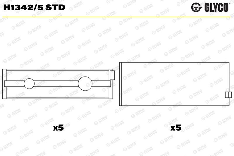 Glyco H13425STD Вкладиш підшипника колінчатого вала