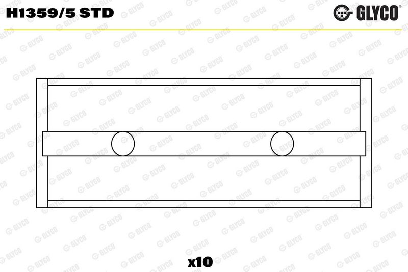 Glyco H13595STD Вкладиш підшипника колінчатого вала