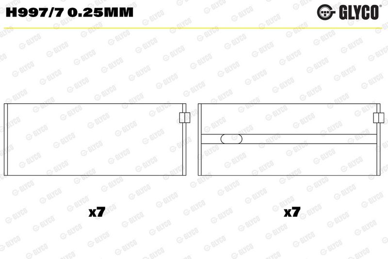 Glyco H9977025MM Вкладиш підшипника колінчатого вала