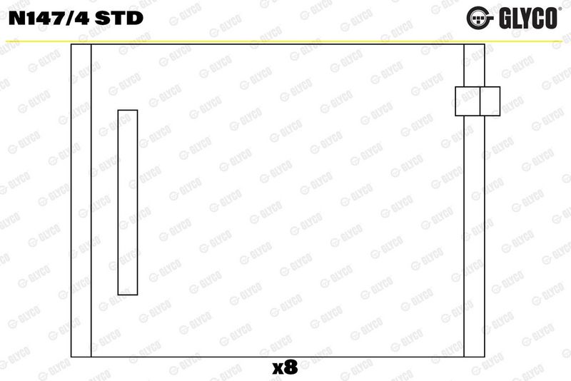 Glyco N1474STD Вкладиші розподільного валу VAG 1,4 TDi AYZ/AMF/ANY/ATL/BAY (вир-во GLYCO)
