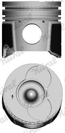 Nural 8711470800 Поршень з кільцями PSA 85,60 2,0HDi DW10ATED/DW10TD (вир-во NURAL)