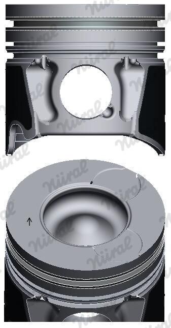 Nural 8711470840 Поршень з кільцями PSA 85,6 DW10UTED4 2.0HDi 16V 2003- (вир-во NURAL)