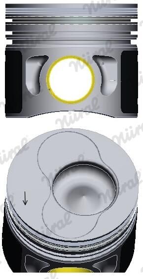 Nural 8711490765 Поршень з кільцями VAG 80,00 1,9 TDI 1-2 циліндр (вир-во NURAL)