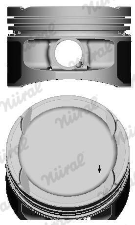 Nural 8711610700 Поршень з кільцями VAG 77,01 1.4i 16V 97- (вир-во NURAL)