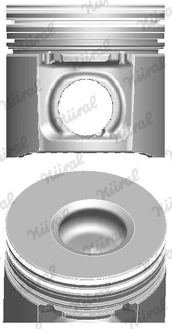 Nural 8712220010 Поршень з кільцями FIAT 94,40 2.8TD Euro 2 98 - трапецієподібний шатун (вир-во Nura