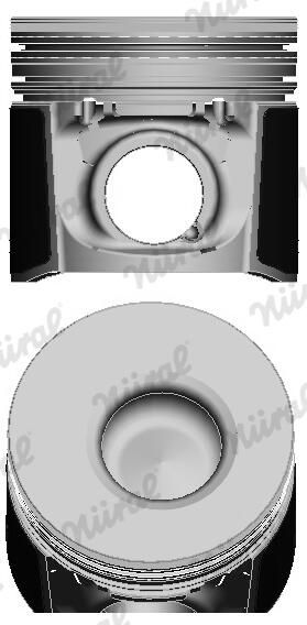 Nural 8712220800 Поршень з кільцями FIAT 95,00 2.8TD Euro 3 99 - трапецієподібний шатун (вир-во Nura