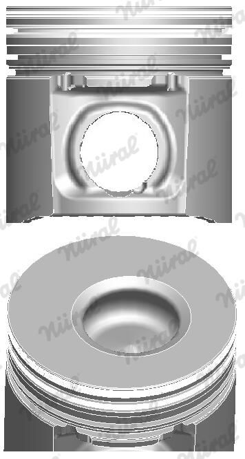 Nural 8712220810 Поршень з кільцями FIAT 95,00 2.8TD Euro 2 98- трапецієподібний шатун (вир-во Nural