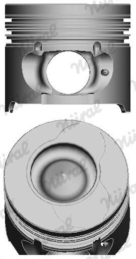 Nural 8712340010 Поршень з кільцями RENAULT 76,00 K9K 1,5TD d26 (вир-во NURAL)