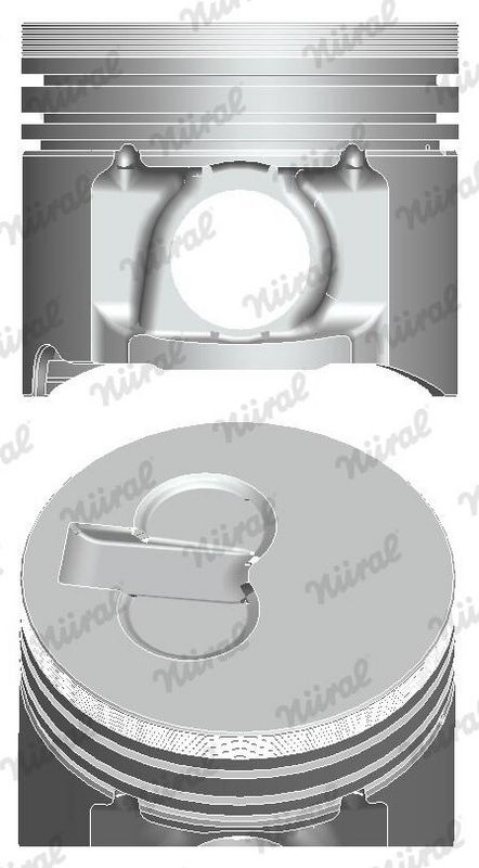 Nural 8712400800 Поршень з кільцями FIAT 82,60 1,9D Doblo (вир-во Nural)