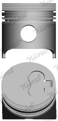 Nural 8715200710 Поршень з кільцями PSA 83.50 1.9D XUD9 (вир-во NURAL)